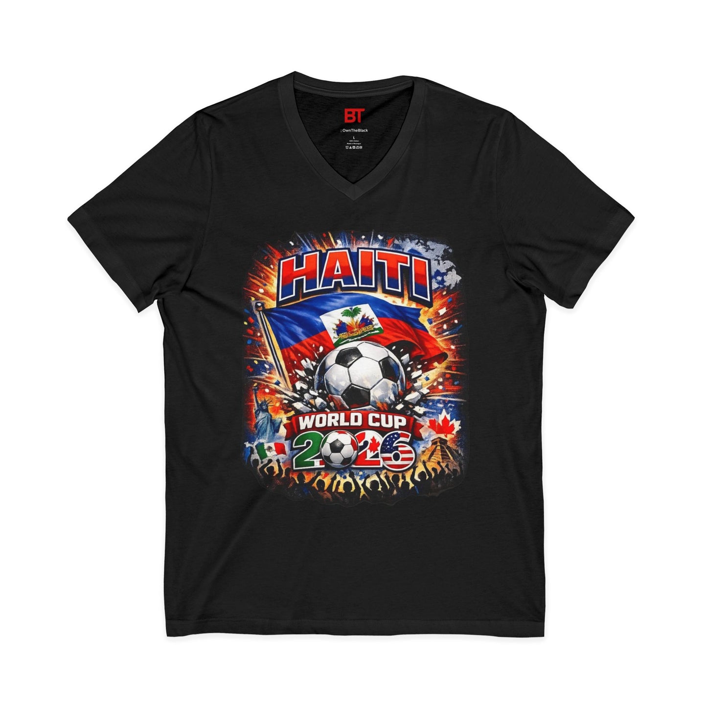 Haiti World Cup 2026 Soccer V-Neck T-Shirt