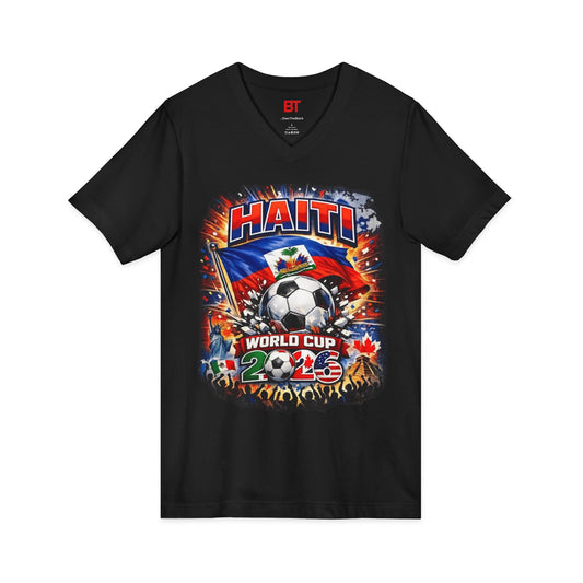 Haiti World Cup 2026 Soccer V-Neck T-Shirt