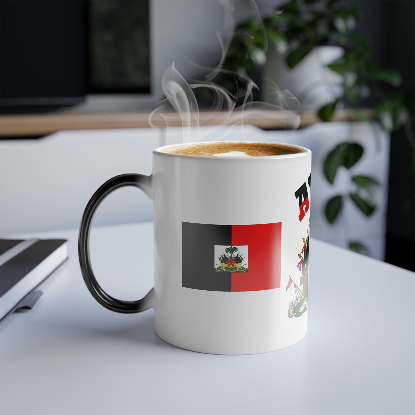 Ayiti Haitian Flag Color-Morph Magic Mug — 11oz Heat-Change Coffee Cup