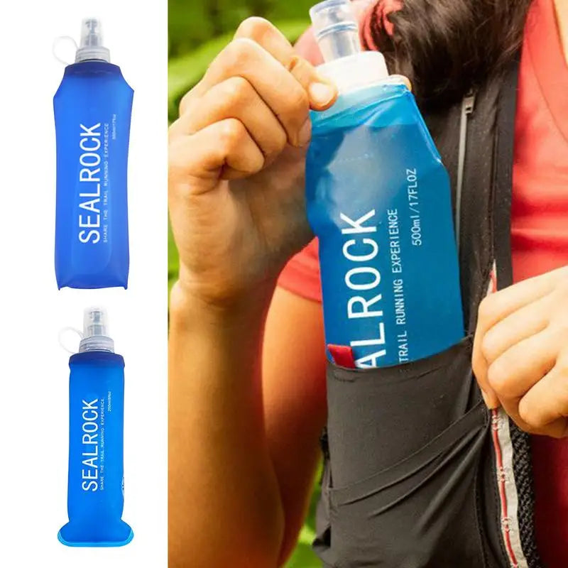  Foldable Silicone Soft Flask Water Bottles