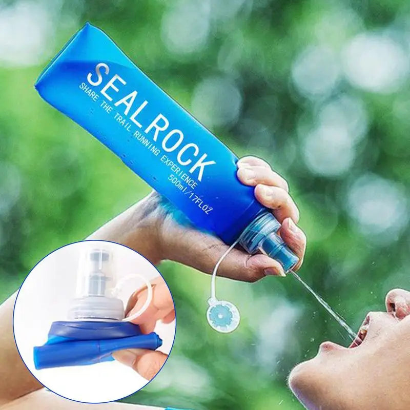  Foldable Silicone Soft Flask Water Bottles